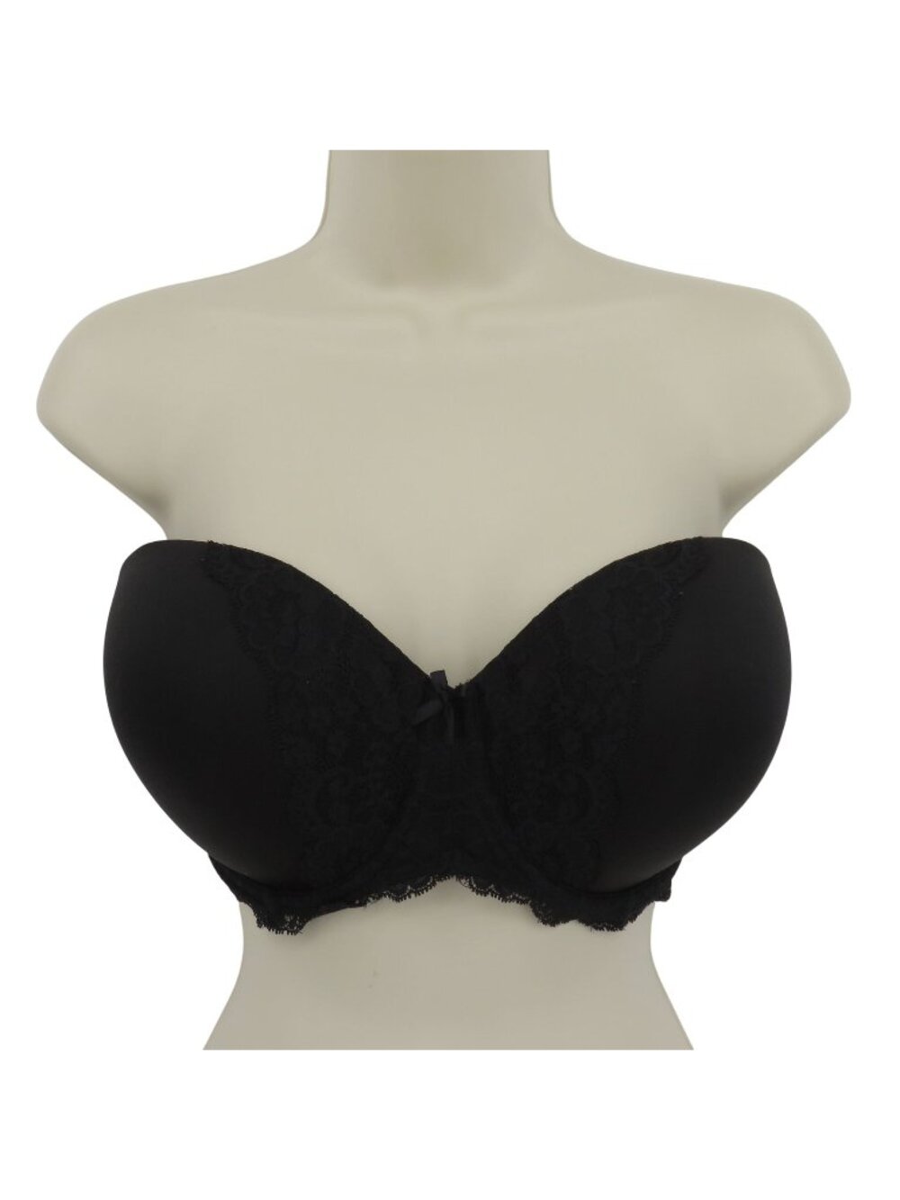 Victorias Secret 38DDD Dream Angels Multiway Strapless Bra Black Lace Underwire